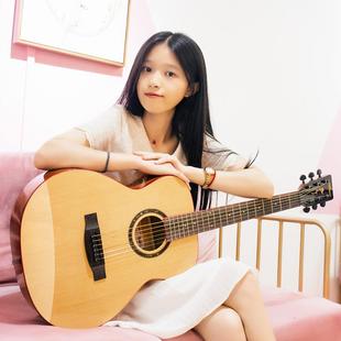 36杉旅寸行吉WH36-050吉他云桃花心木吉他亮光民谣他