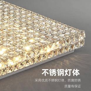 761轻奢水晶吸顶灯2方025款 客厅灯形大厅主灯卧室灯新广东中山长