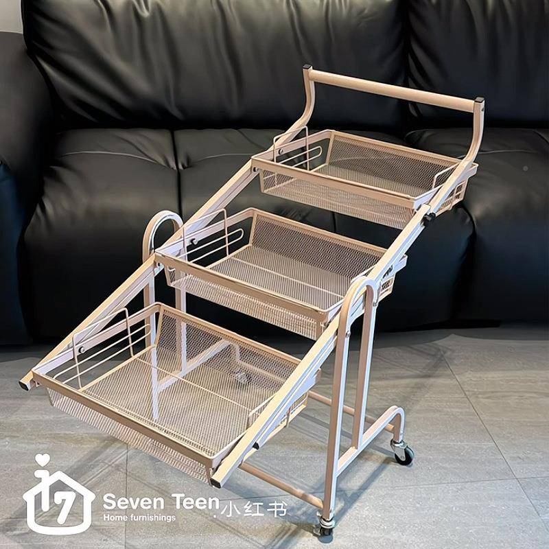 可叠移VLZ动折小推车置物落地不锈钢大容量卫生间浴室层收架多纳