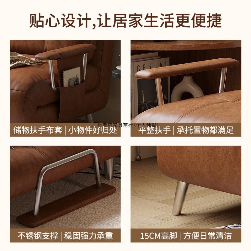 单人伸沙发床折叠一体两用中发型无品牌/古风小户缩实木沙书房阳