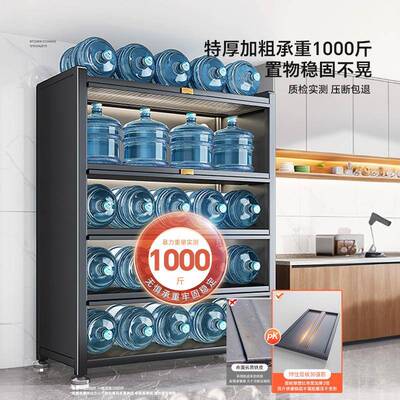 新款餐厨房地多层收纳柜家用边多功微波炉整TFGG-108理落橱柜储能