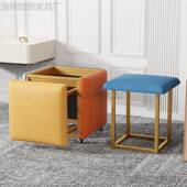 几网多173能红魔小客厅沙发家功多用组合板凳功收能茶几凳子矮凳