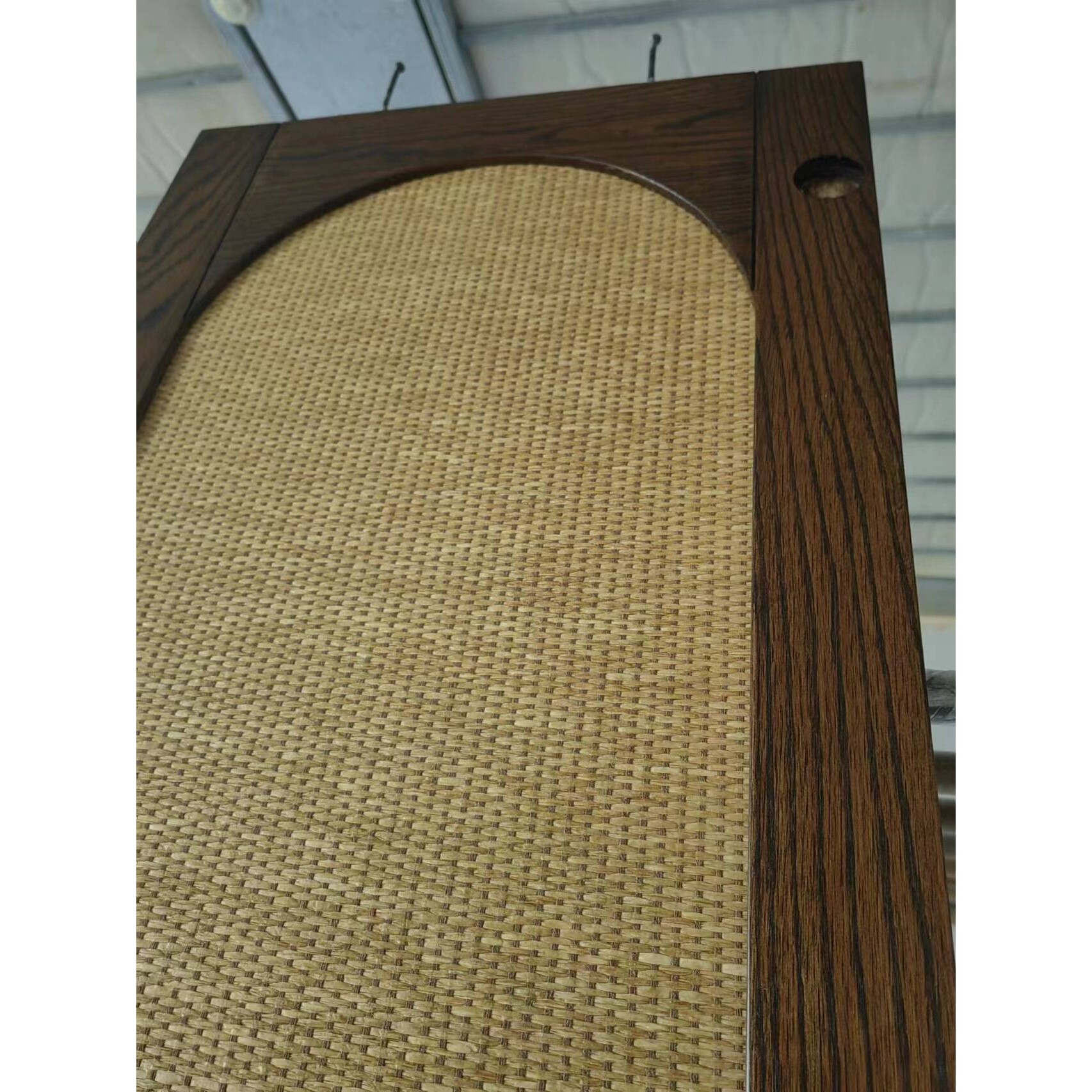 专业木框藤编门竹藤麻草编日式屏风隔断镂空仿藤天然藤中古风