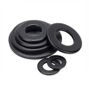 平8LBR垫圈圆垫片黑色04不3锈钢平垫片镀黑锌平垫M5M6MM1形0M12