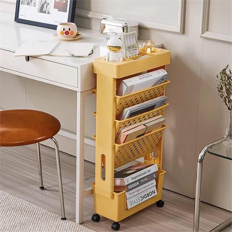 韩小系可动书架多层学生简易推教车置物iPm6E5Je架移室课桌旁大容