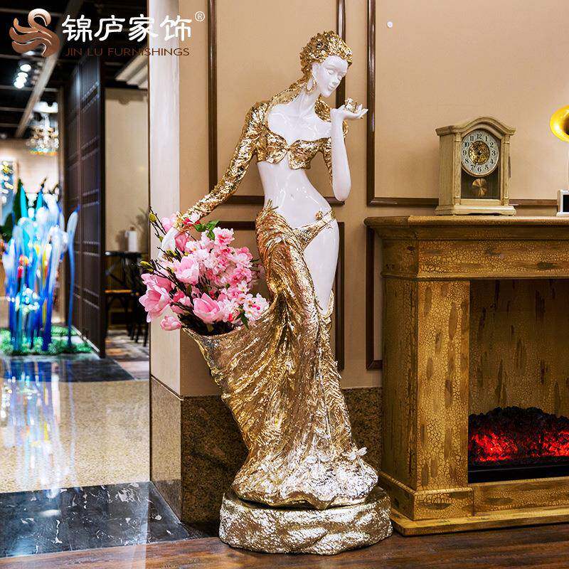 欧式大型落人物雕塑居饰家品装饰地别墅ST279-1酒店大厅摆树脂工