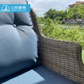 户外沙发别庭院组合防水防晒休藤艺藤墅编阳台露闲台家组22