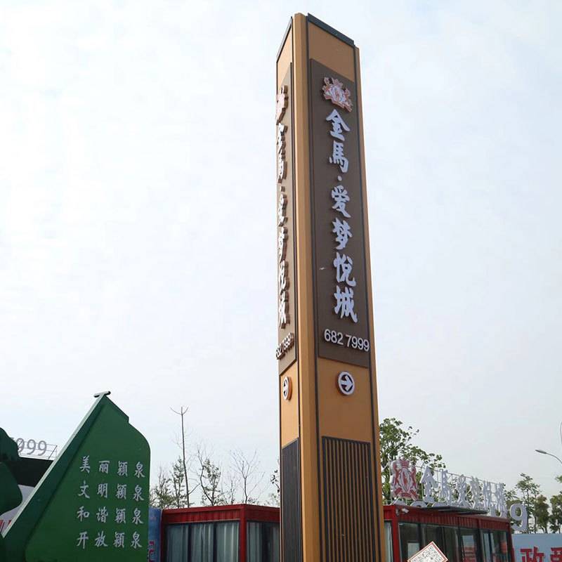商场小区索引导向标识牌 购物中心户外广告牌 立体不锈钢导视标牌