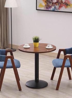 简约一桌二椅红休闲阳台方小桌接洽待谈桌KLD椅组合网店铺会客茶