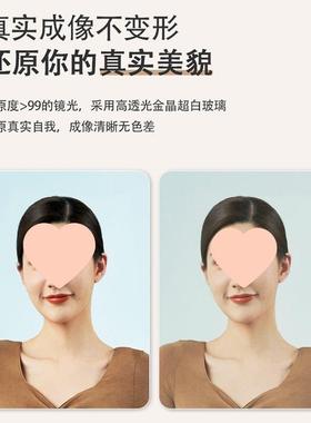 异法奶油风家用穿NRN衣镜网红落地式镜镜挂墙化妆形子女生卧室全