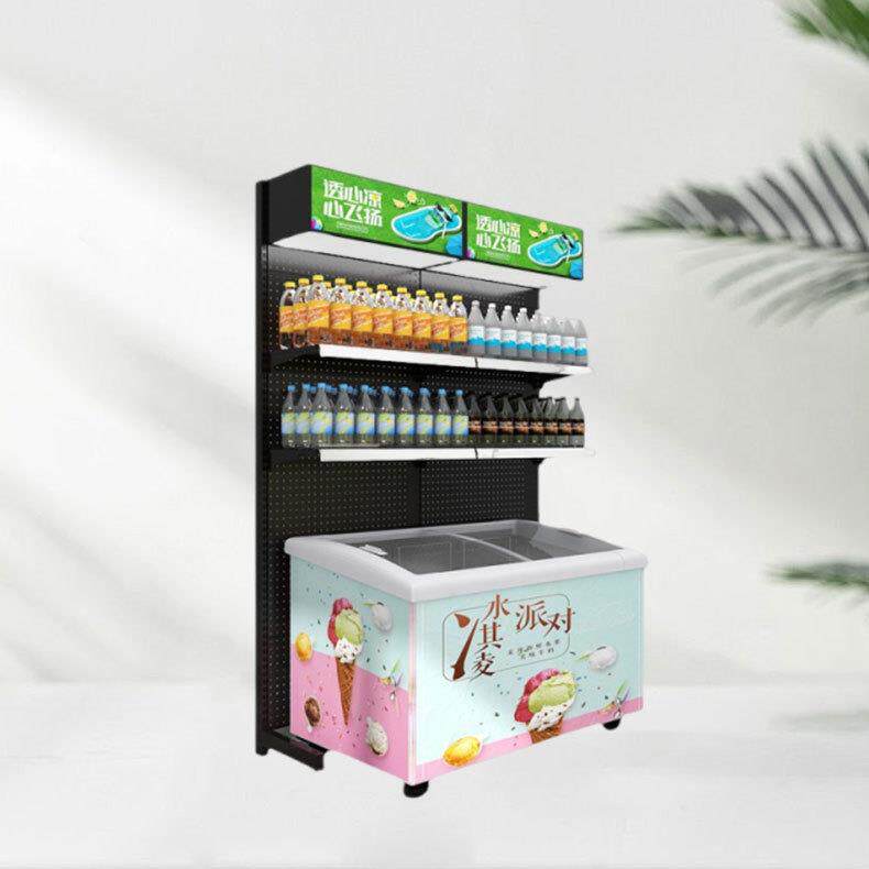 上超冰柜方货架雪市糕柜架展示架IDD储物架便利店冷饮料置物多层