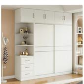 全实木衣柜家用卧室133屋保推拉移门济儿环童衣橱出租房经型新款