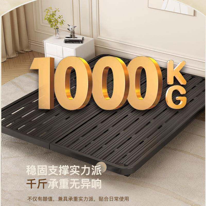 床日式简约双无品牌/无头悬骨浮床架子排架家用铁艺床加厚单人人