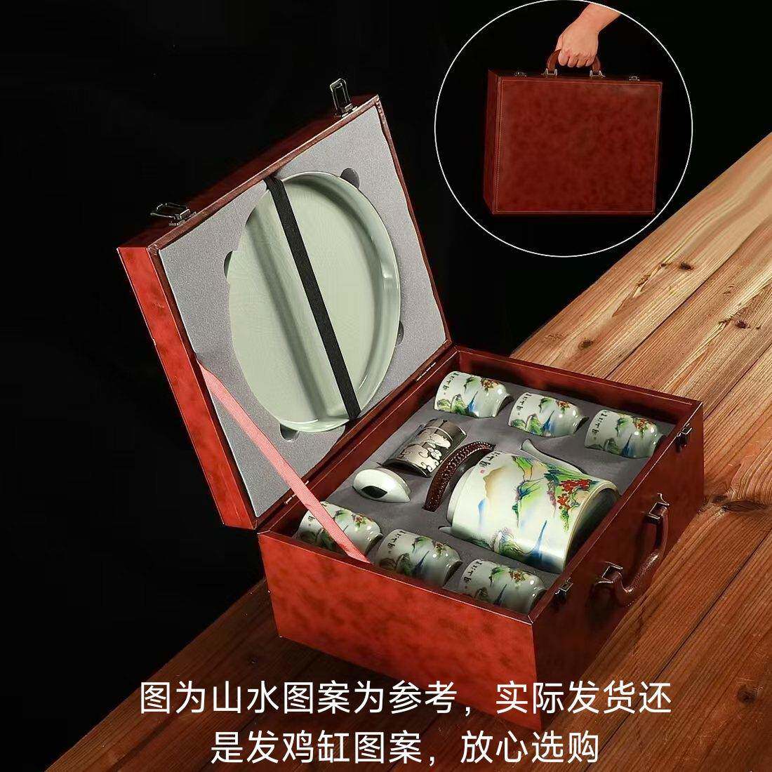 水汝窑五82119185鸡缸提梁壶套组大容量过凉壶带不锈钢滤新中式古