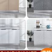 不钢锈橱柜简子易置物灶柜一体组装 租002房家用经济型储物厨房台