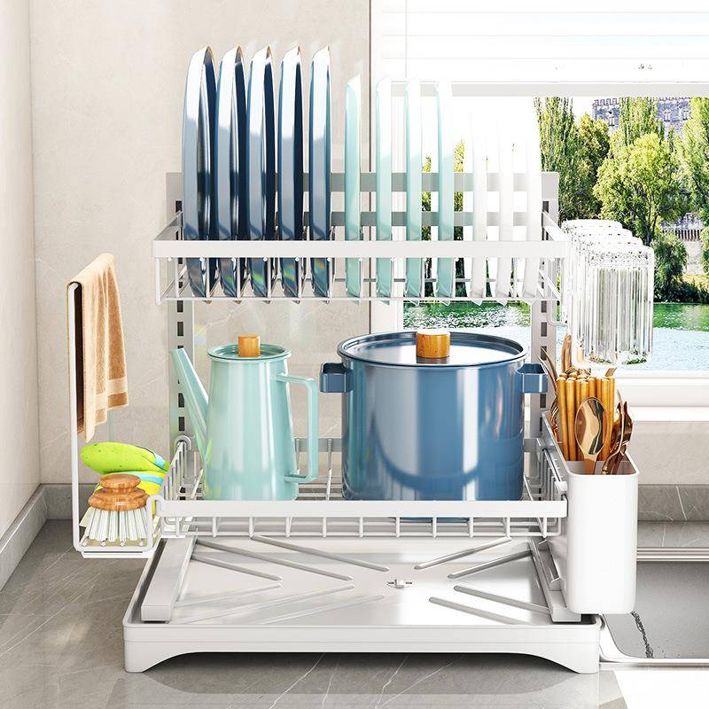境沥水碗跨碟架房餐Z-WD2309具抹用布盘子晾碗架子收纳家双层可调