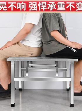 不锈钢折加叠桌厚POG家用桌摆摊烤桌饭店夜市宿烧舍出层租户外小方桌