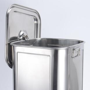 带食用级商用不锈钢大米桶桶家用MEI厨方房防潮防9虫储物桶盖20斤