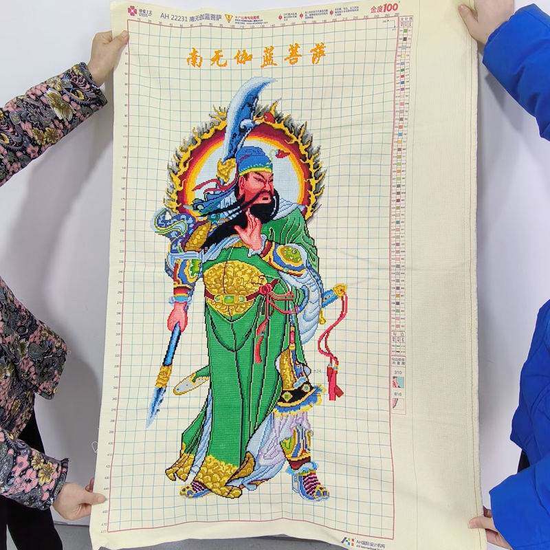 关公十字绣成品不带框纯手工已绣好的2025新款客厅玄关高端武财神