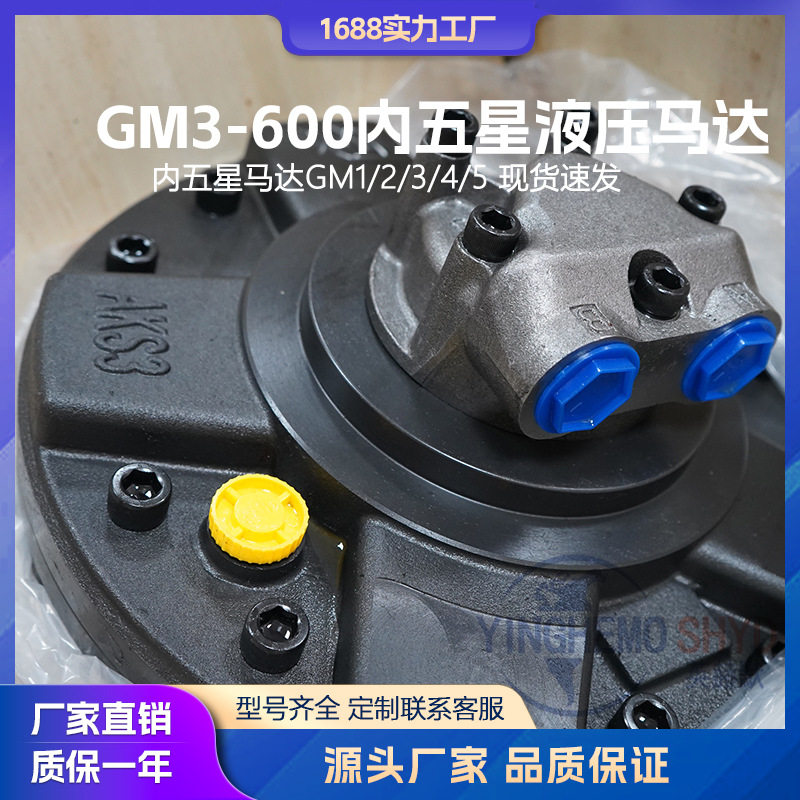 液压马达GM3-600内五星马达低速大扭矩旋转钻机铣刨机开舱机马达