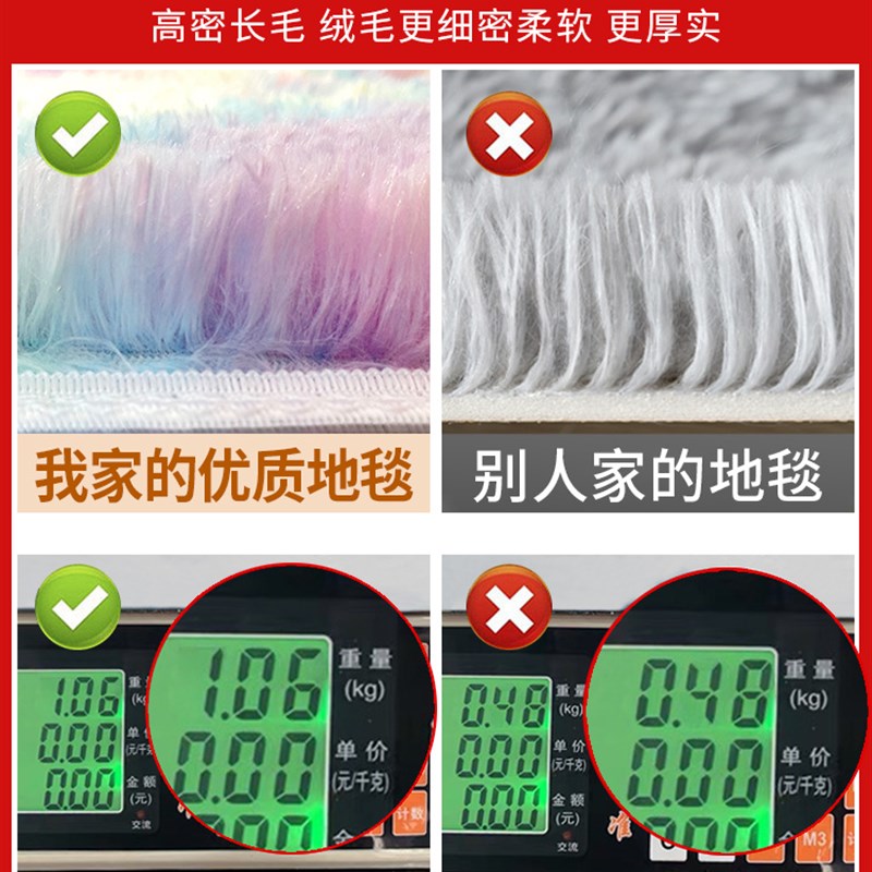 地毯客厅2024新款冬天卧室床边毯高级感毛毯地垫房间茶几长绒加厚