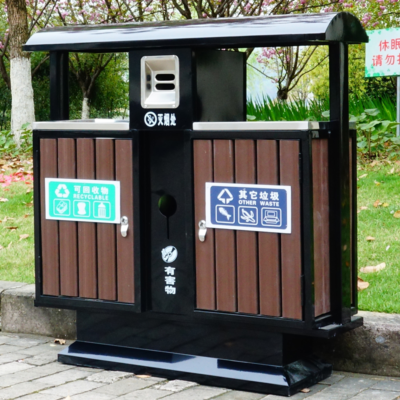 户外垃圾桶分类果皮箱室外景区环保不锈钢市政街道环卫大号垃圾桶