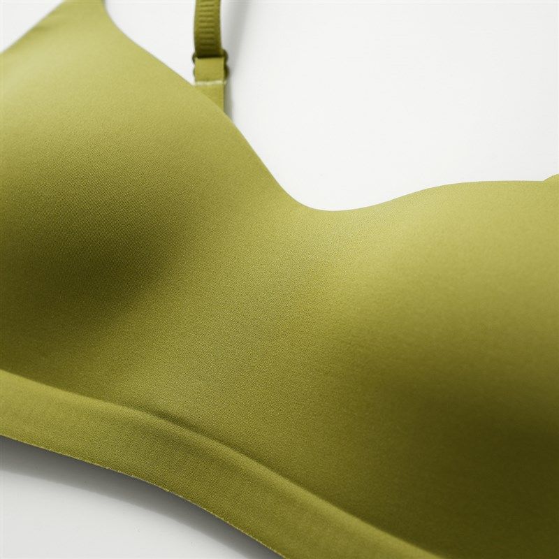 女士无痕一体杯文胸 细肩带自由调节双排扣胸罩一片式内衣 四季款