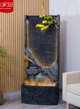 水幕墙流水墙入户玄关客厅酒店葫芦喷泉景观乔迁开业送礼装饰摆件