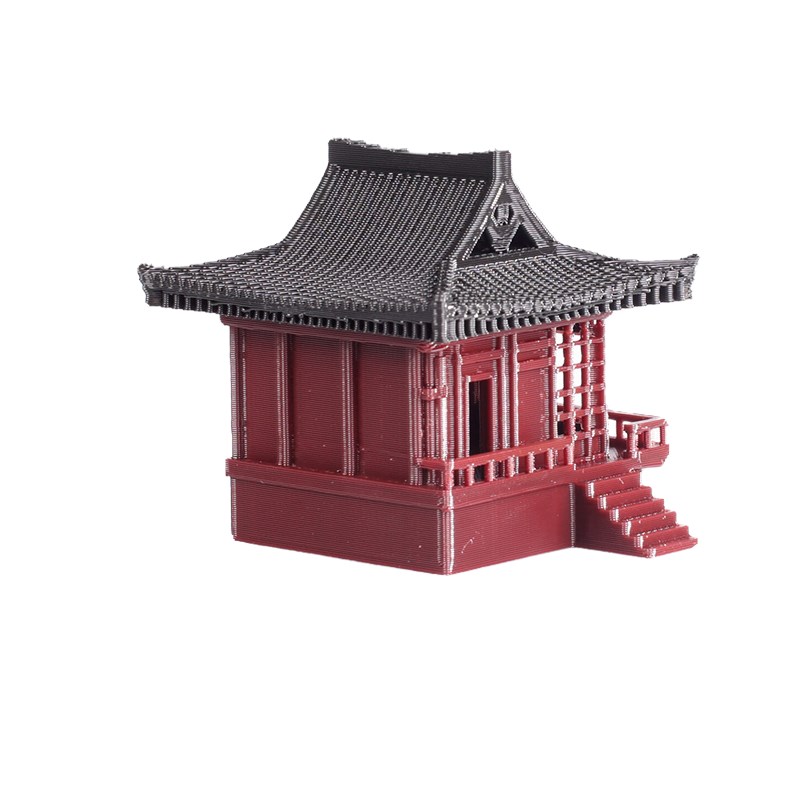 中式古建筑模型假山吸水石水陆缸鱼缸微景观造景书房庭院盆景摆件