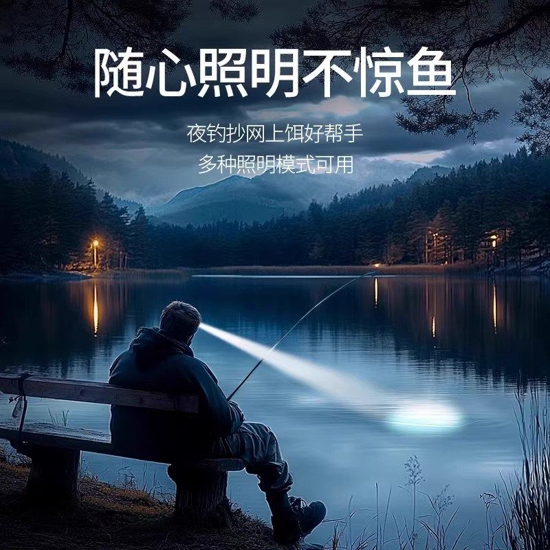 头灯头戴式强光充电夜钓头灯钓鱼专用超亮超轻便携感应灯超长续航