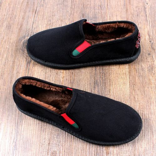 冬季新款老北京棉鞋男手工千层底加绒加厚保暖高档灯芯绒二棉布鞋