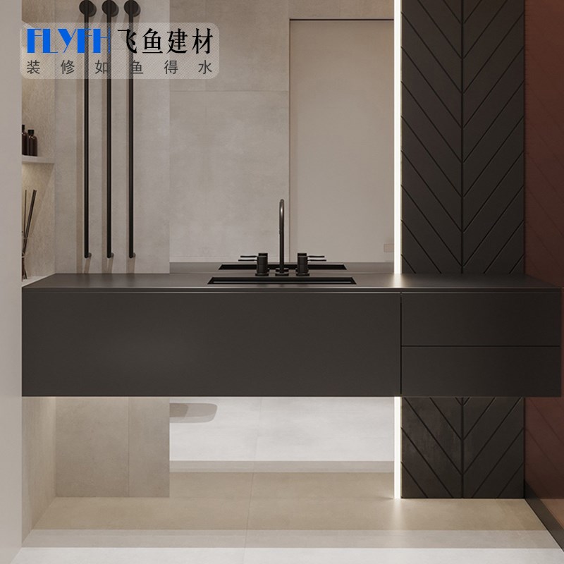 侘寂风卫生间瓷砖浴室墙砖微水泥素色厨房客厅仿古砖600x1200地砖