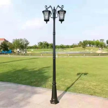 户外LED景观灯家用花园庭院灯农村30W太阳能路灯方形立柱景观灯