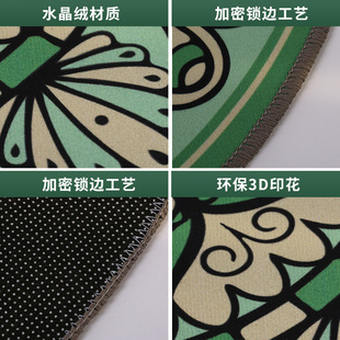 土黄色圆形地垫五行地垫水晶绒大门对卫生间门口过道玄关地毯脚垫