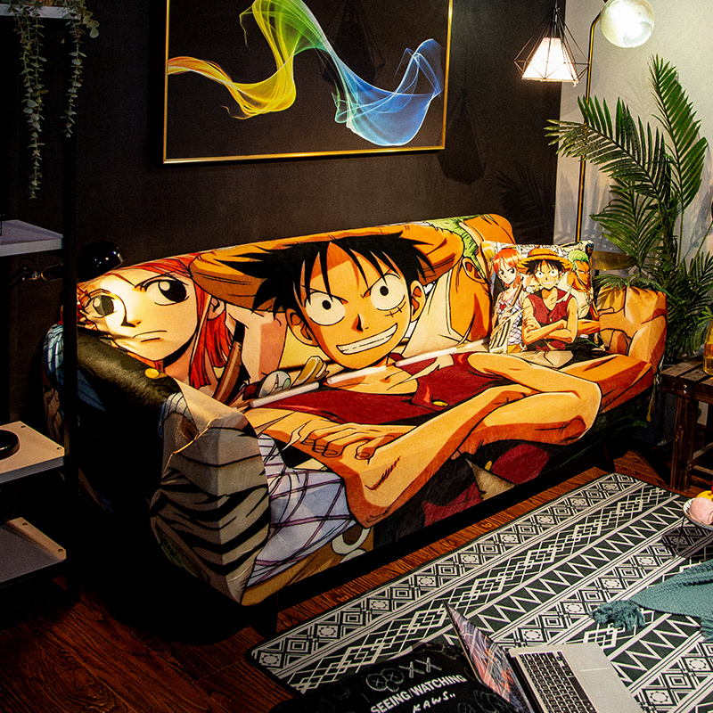 卡通全包沙发套四季用弹力沙发罩盖布单双人坐垫 ins潮防滑沙发笠