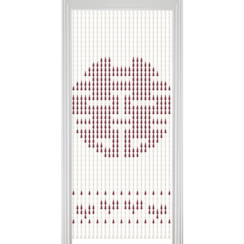 桃木葫芦门帘结婚喜字帘乔迁过道卧室客厅门对门珠帘隔断帘免打孔