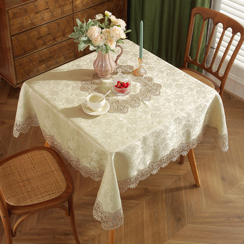 欧式茶几桌布布艺长方形餐桌布高级感高档奢华方桌正方形台布桌垫