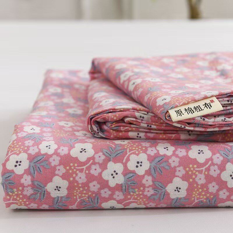 新款设计感原棉纯棉老粗布床单单人凉席加厚老式被单枕套三件套