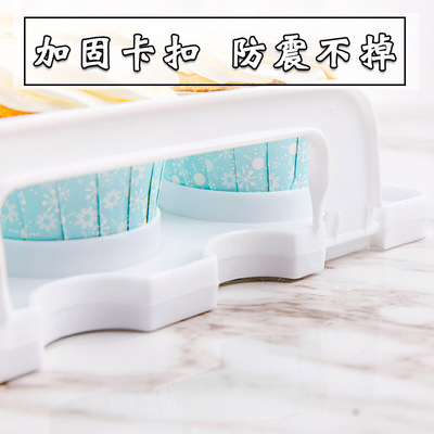 纸杯蛋糕收纳盒 家用透明重复使用手提杯子蛋糕包装盒打包盒子