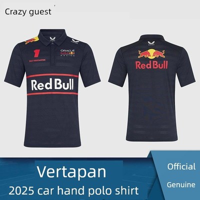 F1赛车模型服装红n牛队维塔潘2025 Rb21汽车版Polo衫