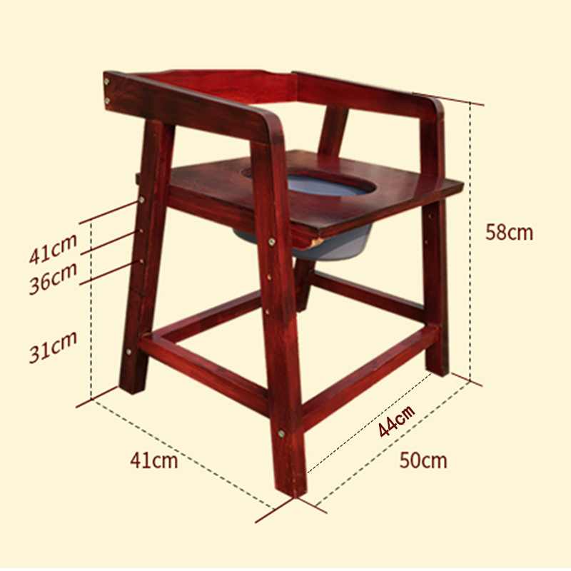 坐便器防滑老人坐便凳加固家用残疾人坐便椅大便椅厕所坐便实木质
