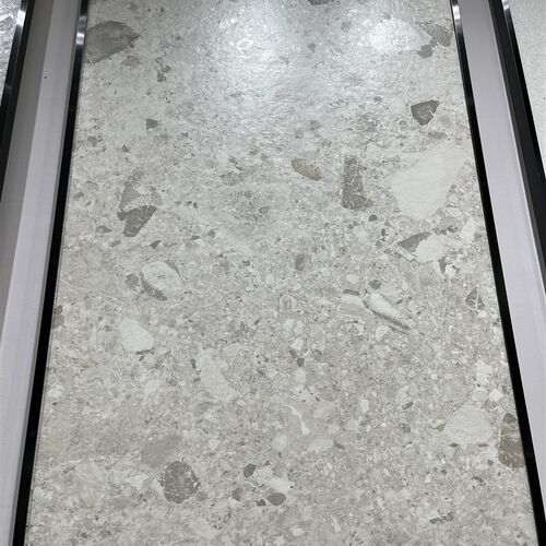 风花雪月大颗粒水磨石瓷砖600x1200客厅阳台奶油色化妆室民宿地砖