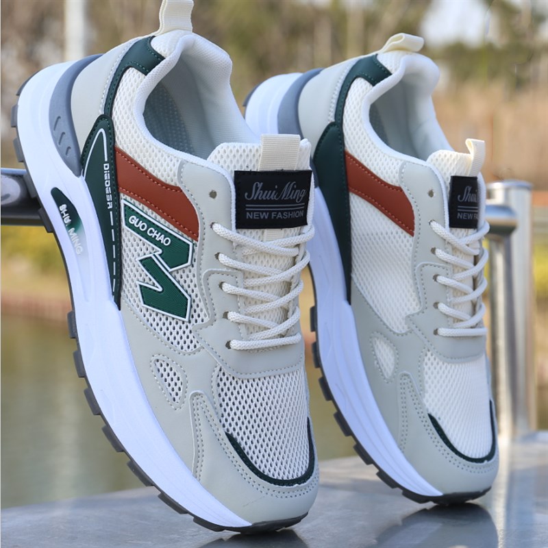 男鞋夏季镂空透气洞洞网鞋青少年百搭休闲软底防滑跑步鞋学生凉鞋