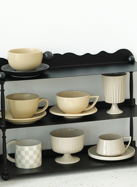 黑色三层置物架 玄关样板间收纳层架 多层铁艺杯子架 多功能整理