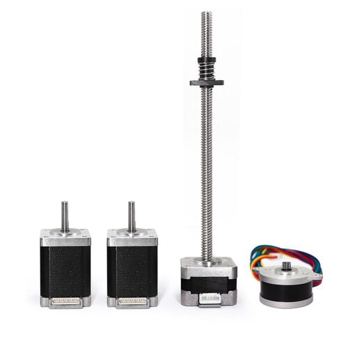 VORON 0.1 电机四件套 NEMA14/17电机饼状圆形机T8*8丝杆电机带线