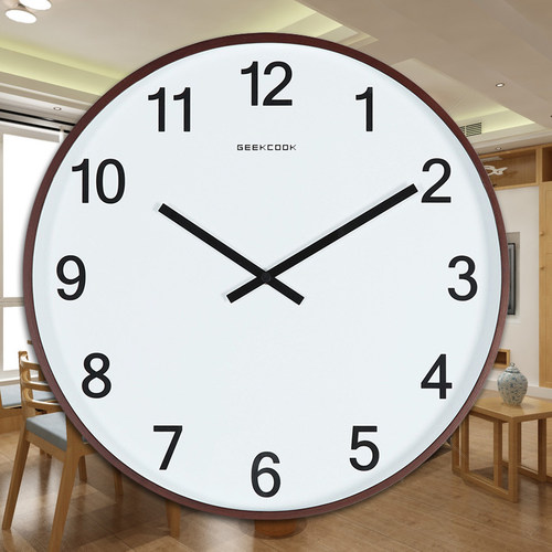 50cm超大号静音大挂钟现代简约教室挂表客厅20英寸石英钟表办公室