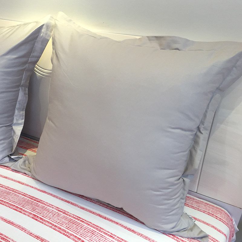 纯棉简约65x65x60支纯色抱枕套不含芯50床头靠垫大号靠背方枕定做