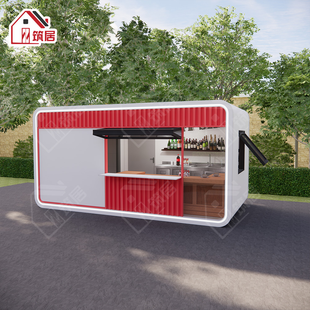 售住一体移动户外钢结构售货亭小吃摊早餐铺子奶茶店咖啡屋厂家