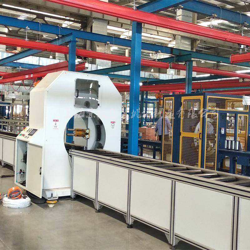 桥架自动缠绕包装机石膏板石膏条包装线母线槽铜母排缠绕包装机
