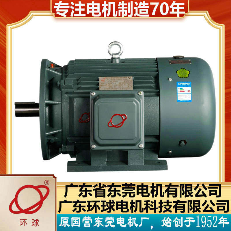 东莞环球牌注塑机用低噪声三相异步电动机Y2SJ225M-6B35-30KW马达